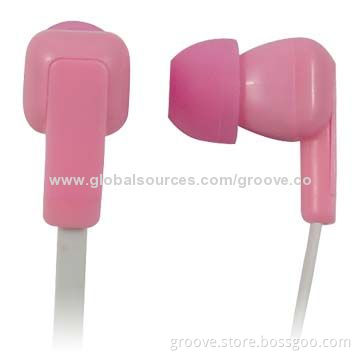 New Design Earphones for iPhone 5/iPad with Flat Cable, 32Ω Impedance
